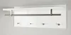 HAKU Wandgarderobe edelstahloptik, weiß - MDF, B/H/T: Produktbild-Vorschau 3