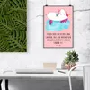 Mr. & Mrs. Panda Bild Einhorn Verliebt DIN A3 - Rot Pastell Produktbild-Vorschau 2