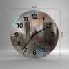 Wanduhr - Rund - Glasuhr - Stadt Abstraktion - 40x40cm - Produktbild-Vorschau 3
