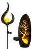2er Set LED Solarleuchten, Baum, Flamme, Erdspieß Produktbild-Vorschau 1