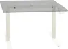 A white adjustable standing desk frame with a hand crank on the right side, shown against a white background. Náhled obrázku produktu