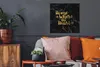 MuchoWow® Poster Zitat - Zuhause - Herz - Gold 50x50 cm - Produktbild-Vorschau 2