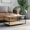 vidaXL Stolik kawowy dąb sonoma 90x49x40 cm materiał Podgląd zdjęcia produktu 2