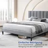 Bett 180x200 cm, Polsterbett mit Lattenrost, Bettgestell Produktbild-Vorschau 2
