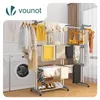 VOUNOT® 4 Ebenen Wäscheständer Ausziehbar, 190x64x170cm Produktbild-Vorschau 2