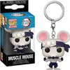 A product shot showing a Funko Pop! keychain of a mouse character from Demon Slayer, both in its packaging and out of the box. Produktbild-Vorschau