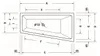 Duravit No.1 baignoire encastrée, trapèze, 1700x1000mm, 1 Anteprima dell’immagine prodotto 5