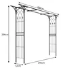 ALEOS XXL Rosenbogen Rankhilfe Pergola aus Metall schwarz Produktbild-Vorschau 3