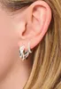 Orecchini a cerchio in argento con un look intrecciato per Anteprima dell’immagine prodotto 8