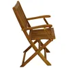A side view of a wooden folding chair. Produktbild-Vorschau