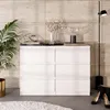 Kommode / Sideboard mit 6 Schubladen - Weiß Matt H71cm Produktbild-Vorschau 5