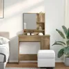 vidaXL Toaletní stolek se zrcadlem Artisan dub 86,5x35x136 Náhled obrázku produktu 2