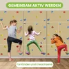 A family climbing on an indoor climbing wall. Produktbild-Vorschau