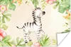 MuchoWow® Poster Zebra - Dschungel - Aquarell 180x120 cm - Produktbild-Vorschau 1