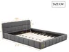 INONEFT Gestoffeerd tweepersoonsbed 140x200cm, laag bed met Productafbeelding-voorbeeld 5