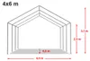 TOOLPORT Skladový stan 4x6 m PVC plachta 700 N tmavě zelená Náhled obrázku produktu 10