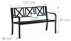 Relaxdays Gartenbank aus Metall, 2-Sitzer, robust, für Produktbild-Vorschau 4