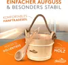 ALPENHAUCH Sauna Eimer mit Kelle [100% Naturholz] - Edler Produktbild-Vorschau 2