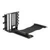 A black computer hardware accessory, a vertical GPU mount with a PCIe riser cable, is shown against a white background. Podgląd zdjęcia produktu