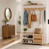 Relaxdays, stojak na ubrania, półka na buty, haczyki, 2 Podgląd zdjęcia produktu 2