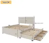 Flieks Polsterbett 140x200cm Doppelbett mit ausziehbarem Produktbild-Vorschau 7
