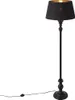 Lampa podłogowa z abażurem 45 cm czarna ze złotym wnętrzem Podgląd zdjęcia produktu 6