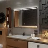 A modern bathroom with a sink, mirror, and cabinet. Produktbild-Vorschau
