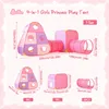 (Rosa) Kinder Spielzelt 4-teiliges Set – Steckbares Produktbild-Vorschau 8