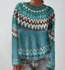ASKSA Damen Pullover Elegant Rundhals Sweatshirt Casual Produktbild-Vorschau 2