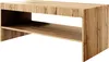 A wooden coffee table with a slatted design and an open shelf. Anteprima dell’immagine prodotto