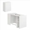 KOMTO Schreibtisch mit Stauraum Weiß – PC Tisch mit 2 Produktbild-Vorschau 1