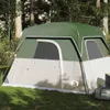 vidaXL Tenda da campeggio 4 persone Verde Impermeabile Anteprima dell’immagine prodotto 2