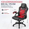 Juskys Racing desk chair Montreal (rosso) - sedia da gioco Anteprima dell’immagine prodotto 11