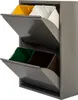 Kovová recyklační skříňka 4 zásuvky šedá Náhled obrázku produktu 2