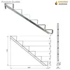 1x Treppenholm 6 Stufen Höhe 110 cm Verzinkt Holz-Treppe Produktbild-Vorschau 3