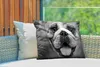 MuchoWow® Outdoor Kissen - Tierprofil Bulldogge in schwarz Produktbild-Vorschau 3
