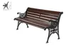 Parkbank Gartenbank Gusseisen Holz Palisander Gestell Produktbild-Vorschau 5