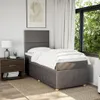 Boxspringbett mit Matratze Taupe 80x200 cm Stoff Produktbild-Vorschau 3
