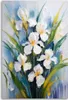 Leinwandbild Weiße Schwertlilien Blumen Gemalt 70x100 Feeby Produktbild-Vorschau 3