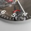 Wanduhr - Rund - Glasuhr - Motorrad Chrom Räder - 30x30cm - Produktbild-Vorschau 5