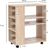 A diagram of a wooden shelf unit with dimensions indicated. Náhľad obrázku produktu