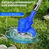 Akku-Rasentrimmer, Akku-Unkrautvernichter, mit 2 Batterie, Produktbild-Vorschau 3