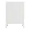 A white nightstand is shown from the side against a white background. Voir les images du produit