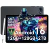 A tablet with a stylus, displaying a graphic of a motorcycle rider and promotional text. Produktbild-Vorschau