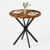 Runder Esstisch Ø80cm, Industrialstil, X-Füße, Küchentisch, Produktbild-Vorschau 9