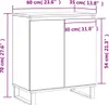 vidaXL Sideboard chêne fumé 60x35x70 cm bois composite Voir les images du produit 8