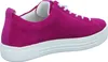 A side view of a pink sneaker with a white sole. Produktbild-Vorschau