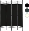 A black, four-panel room divider with a metal frame. Produktbild-Vorschau