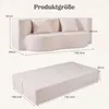 COSTWAY Schlafsofa, Boneless Sofa Bett mit 2 Bequemen Produktbild-Vorschau 3