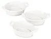 Three white ceramic ramekins are arranged on a white background. Náhled obrázku produktu